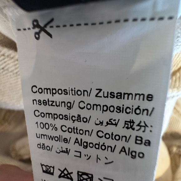 Wide Leg Cream 100% Cotton Shein Workwear Style Overalls Sz: L Adjustable Straps - Picture 14 of 14